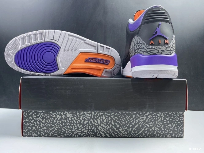 Rep TBK Jordan Purple 3 CT8532 050 Retro Court Black Air 0712